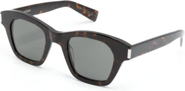 Saint Laurent Eyewear SL 592 zonnebril met vierkant montuur Bruin