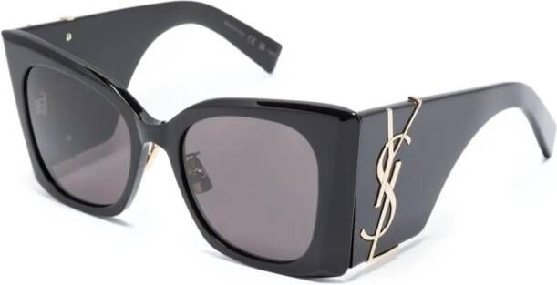 Saint Laurent Eyewear SL M119 zonnebril met oversized montuur Zwart