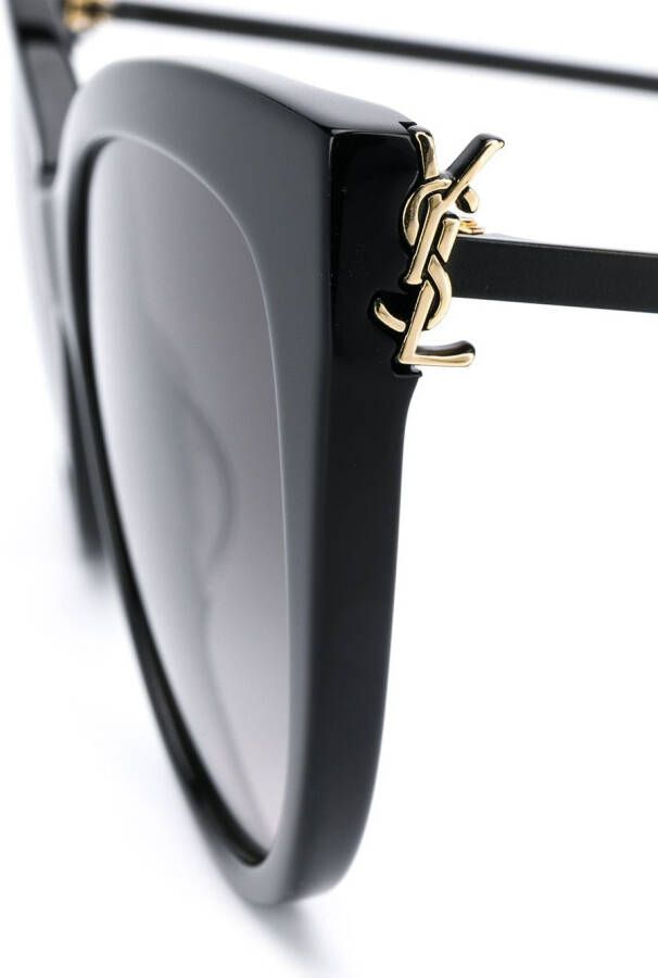 Saint Laurent Eyewear SL M48SA zonnebril met kattenoog montuur Zwart