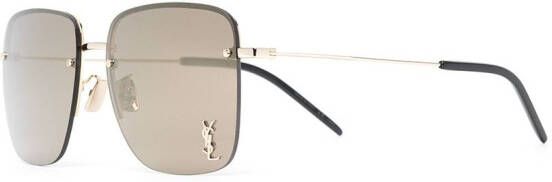 Saint Laurent Eyewear SL312M zonnebril met vierkant montuur Goud