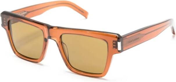 Saint Laurent Eyewear SL469 zonnebril met vierkant montuur Bruin