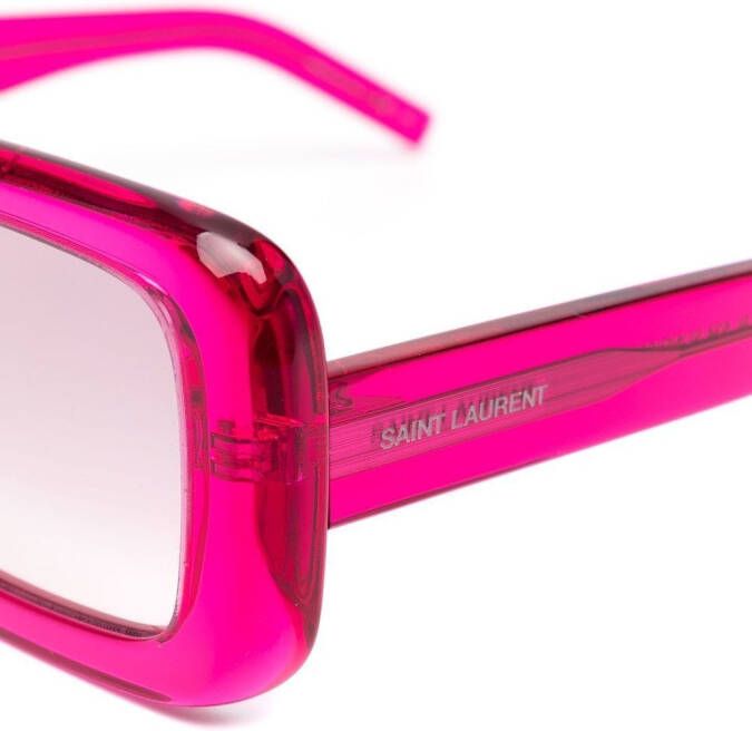 Saint Laurent Eyewear SL534 zonnebril met rechthoekig montuur Roze