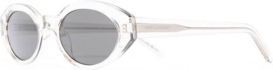 Saint Laurent Eyewear SL567 zonnebril met ovaal montuur Beige