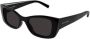Saint Laurent Eyewear SLP zonnebril met rechthoekig montuur Zwart - Thumbnail 2