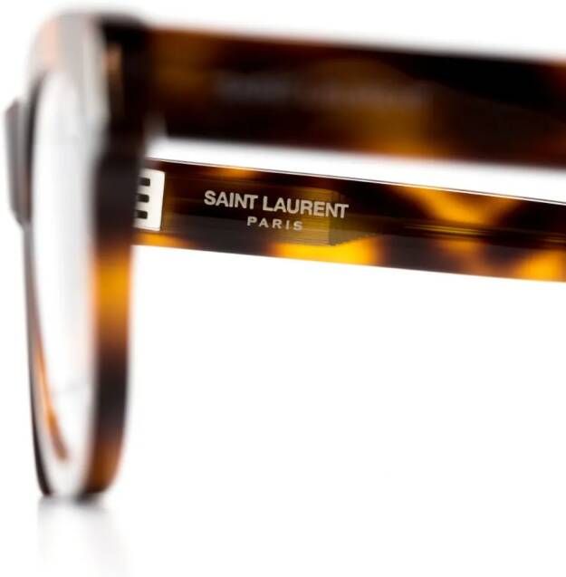 Saint Laurent Eyewear Bril met rond montuur Bruin