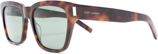 Saint Laurent Eyewear Zonnebril met wayfarer montuur Bruin