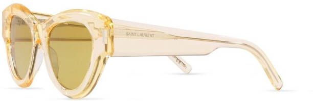 Saint Laurent Eyewear Zonnebril met cat-eye montuur Geel