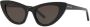 Saint Laurent Eyewear Zonnebril met cat-eye montuur Zwart - Thumbnail 2