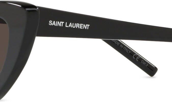 Saint Laurent Eyewear Zonnebril met cat-eye montuur Zwart
