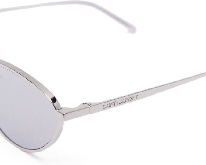 Saint Laurent Eyewear Zonnebril met cat-eye montuur Zilver