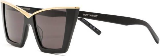 Saint Laurent Eyewear Zonnebril met cat-eye montuur Zwart