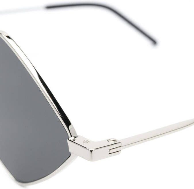 Saint Laurent Eyewear Zonnebril met diamant montuur Zwart