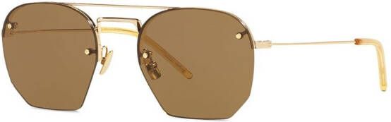 Saint Laurent Eyewear Zonnebril met dubbele neusbrug Bruin
