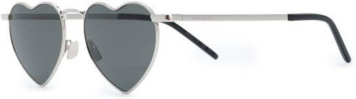 Saint Laurent Eyewear Zonnebril met hartvormig montuur Zilver