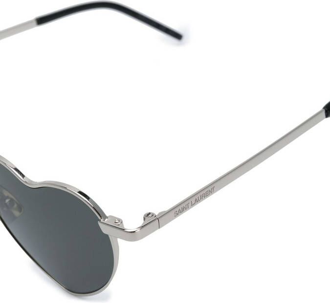 Saint Laurent Eyewear Zonnebril met hartvormig montuur Zilver