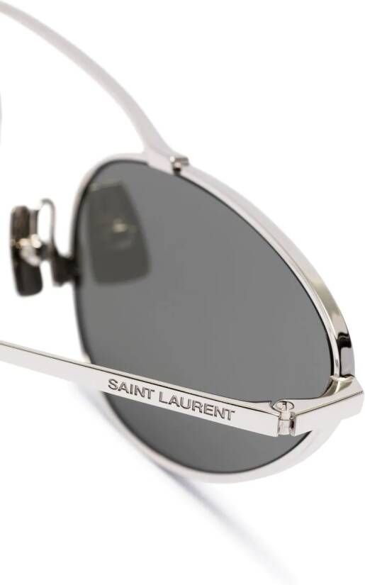 Saint Laurent Eyewear Zonnebril met kattenoog montuur Grijs