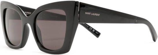 Saint Laurent Eyewear Zonnebril met kattenoog montuur Zwart