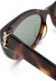 Saint Laurent Eyewear Zonnebril met logoplakkaat Bruin - Thumbnail 3