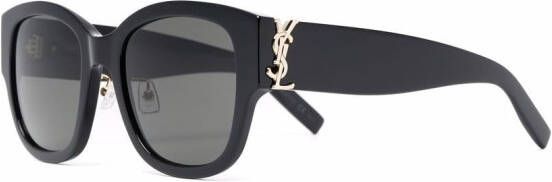 Saint Laurent Eyewear Zonnebril met logoplakkaat Zwart