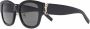 Saint Laurent Eyewear Zonnebril met logoplakkaat Zwart - Thumbnail 2