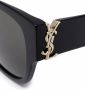 Saint Laurent Eyewear Zonnebril met logoplakkaat Zwart - Thumbnail 3