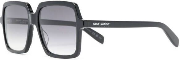 Saint Laurent Eyewear Zonnebril met oversized montuur Zwart
