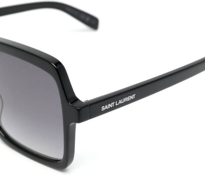 Saint Laurent Eyewear Zonnebril met oversized montuur Zwart