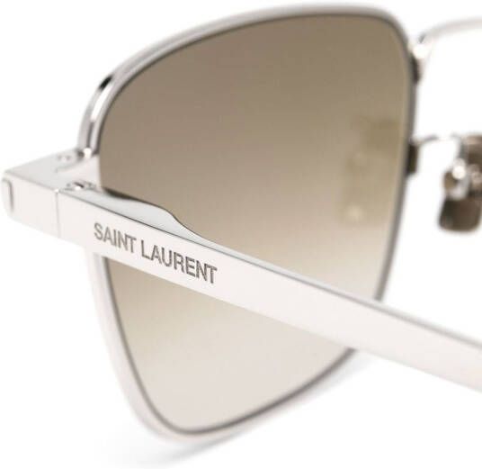 Saint Laurent Eyewear Zonnebril met piloten montuur Zilver