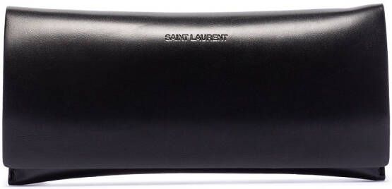 Saint Laurent Eyewear Zonnebril met rechthoekig montuur Bruin