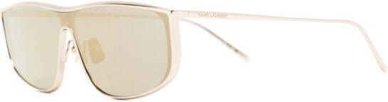 Saint Laurent Eyewear Zonnebril met rechthoekig montuur Goud