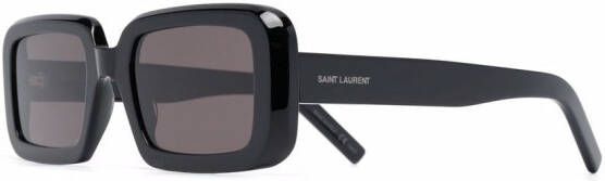Saint Laurent Eyewear Zonnebril met rechthoekig montuur Zwart
