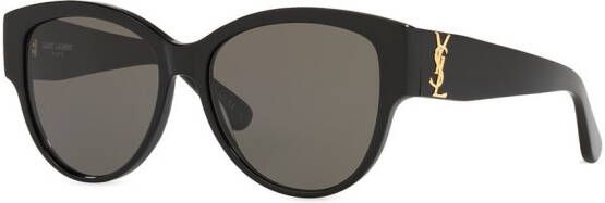 Saint Laurent Eyewear Zonnebril met rond montuur Zwart