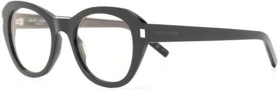 Saint Laurent Eyewear Zonnebril met rond montuur Zwart