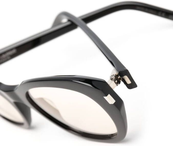 Saint Laurent Eyewear Zonnebril met rond montuur Zwart