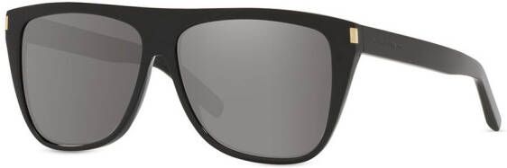 Saint Laurent Eyewear Zonnebril met vierkant montuur Zwart