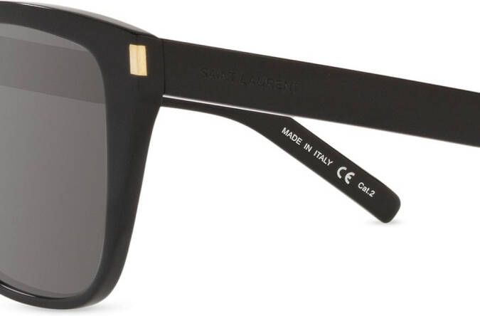 Saint Laurent Eyewear Zonnebril met vierkant montuur Zwart