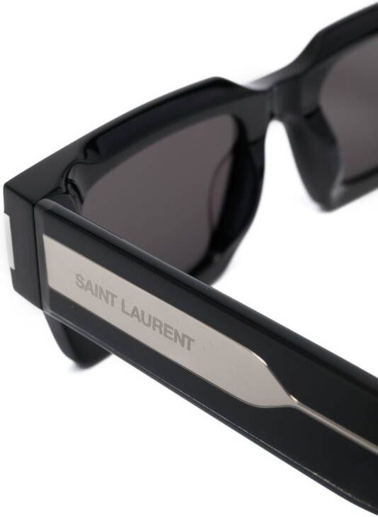 Saint Laurent Eyewear Zonnebril met vierkant montuur Zwart