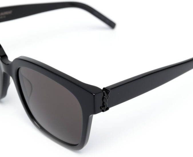 Saint Laurent Eyewear Zonnebril met vierkant montuur Zwart