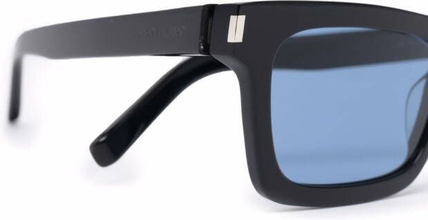 Saint Laurent Eyewear Zonnebril met vierkant montuur Zwart