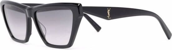 Saint Laurent Eyewear Zonnebril met vierkant montuur Zwart