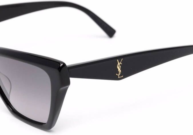 Saint Laurent Eyewear Zonnebril met vierkant montuur Zwart