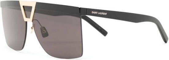 Saint Laurent Eyewear Zonnebril met vierkant montuur Zwart