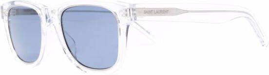 Saint Laurent Eyewear Zonnebril met wayfarer montuur Blauw