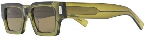 Saint Laurent Eyewear Zonnebril met wayfarer montuur Groen