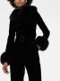 Saint Laurent Jumpsuit met afwerking van imitatiebont Zwart - Thumbnail 5