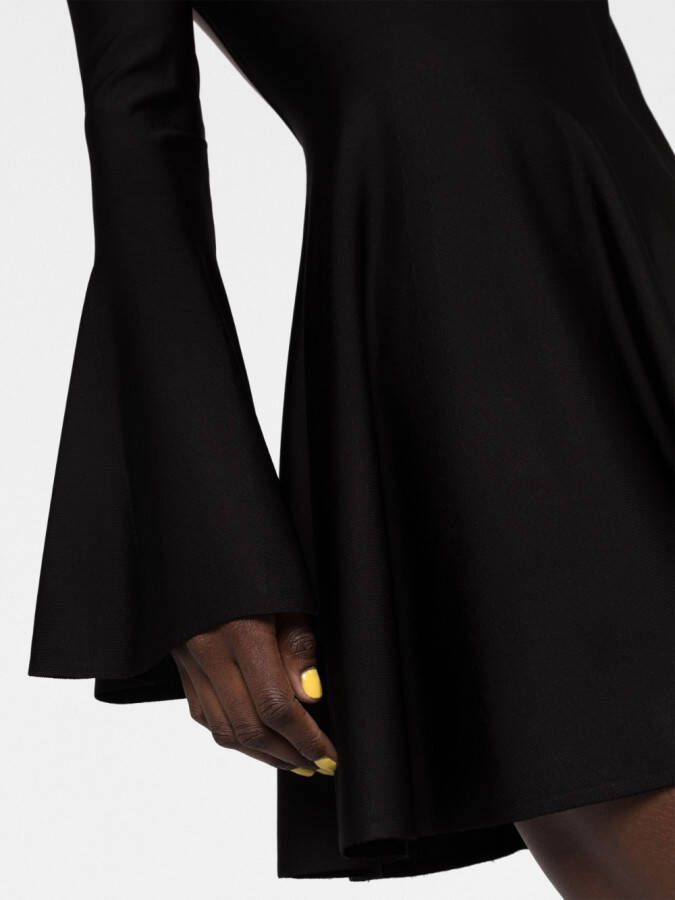 Saint Laurent Flared mini-jurk Zwart