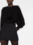 Saint Laurent Top van crêpe Zwart - Thumbnail 5