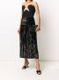 Saint Laurent Fluwelen jurk Zwart - Thumbnail 2