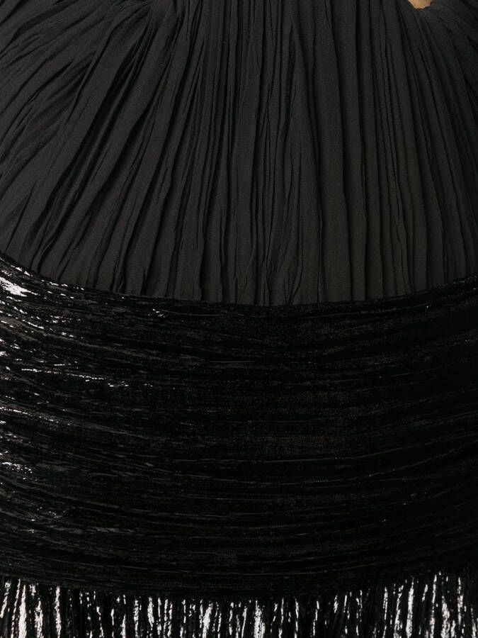 Saint Laurent Fluwelen jurk Zwart