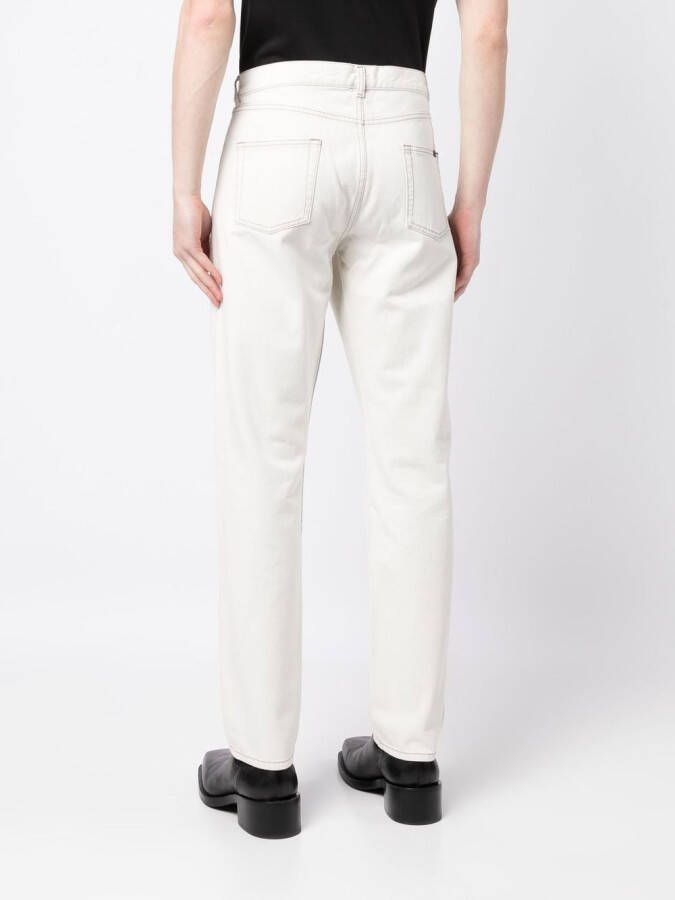 Saint Laurent Ruimvallende jeans Wit
